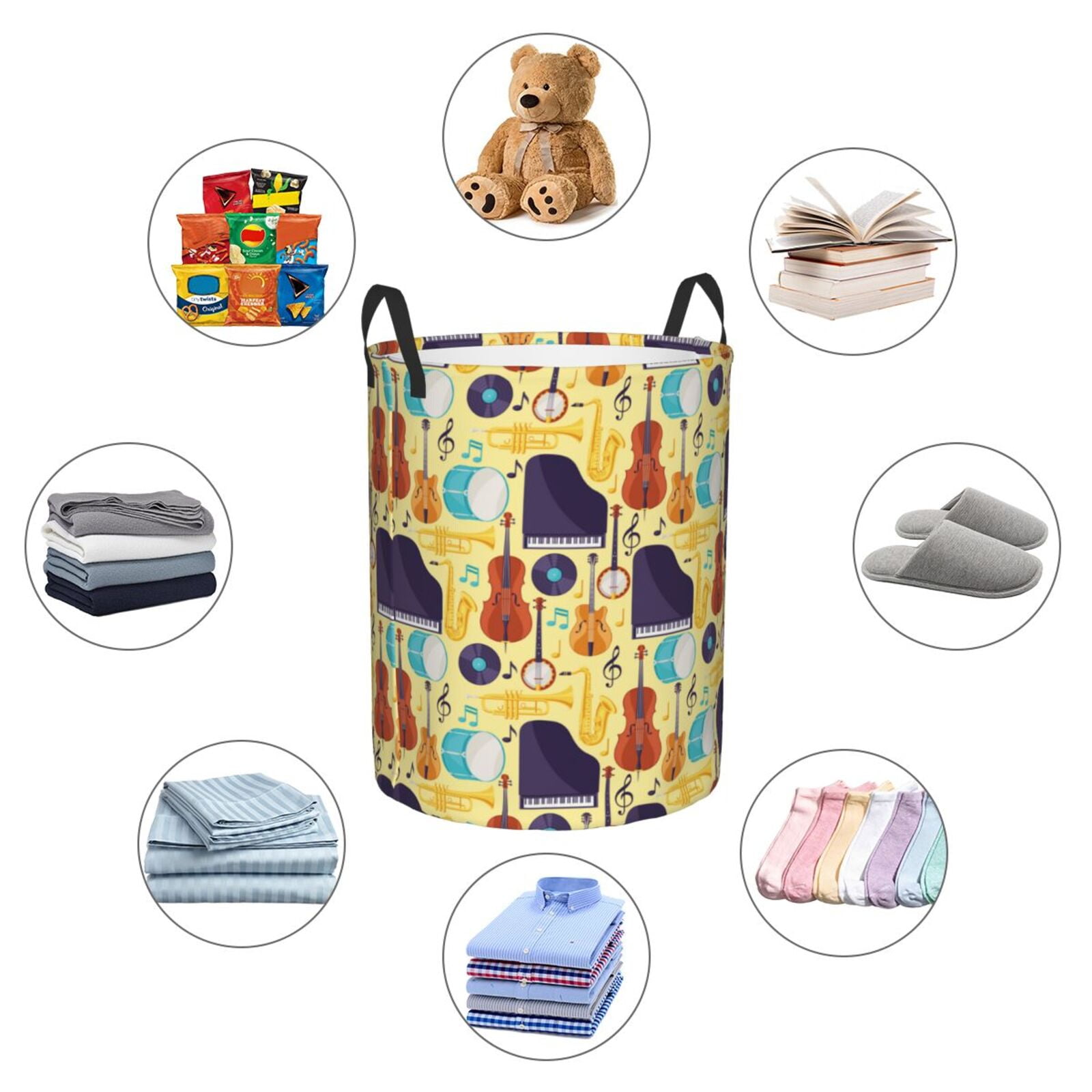 Picia Musical Instruments Large Laundry Basket, Waterproof ...