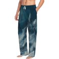 thumbnail image 1 of Picia Mysterious Moonlit Mountains Mens Soft Woven Cotton Elastic Waistband Sleep Pajama Pant Lounge Sleep Pant With Pockets And Drawstring-XX-Large, 1 of 9