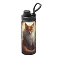 thumbnail image 1 of Picia Mystic Fox With Halo Pattern Water Bottle 18 oz Stainless Steel Insulated Bottles With Handle Leak Proof Gym Sport Water Jug BPA-free insulated kettle For Men Women Adults, 1 of 7