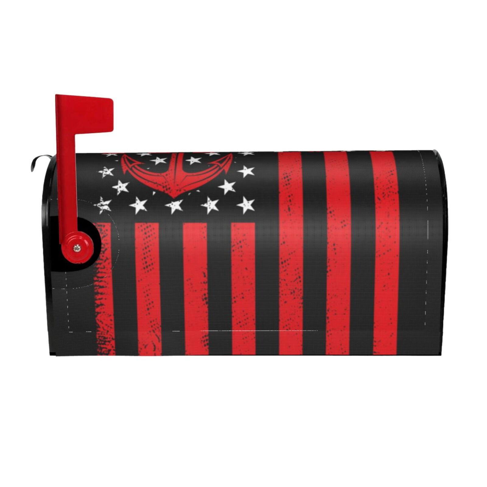 Picia Nautical American Flag Magnetic Mailbox Cover Standard Size-21x18 in