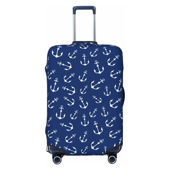 Picia Nautical Anchors Luggage Protector Cover Thicken Suitcase Protector Cover Fit 18-32 Inch Luggage-Small