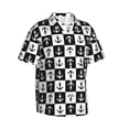 thumbnail image 1 of Picia Nautical Anchors1 Gentle Cotton Regular Fit Short Sleeve Casual Hawaiian Shirt for Men-XX-Large, 1 of 9