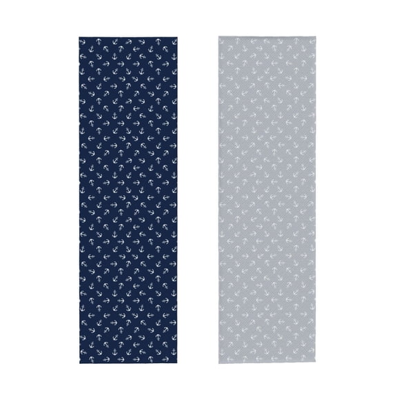 Picia Nautical Themed Simple Anchors Pattern Cooling Towels (40"x12") Cool Towel, Cold Towel, Microfiber Soft Breathable Chilly Ice Towel