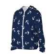 thumbnail image 1 of Picia Nautical Themed Simple Anchors Women's Men's UPF 50+ Sun Protection Hoodie Shirt Long Sleeve SPF Fishing Outdoor UV Hiking Lightweight Shirts-X-Large, 1 of 9