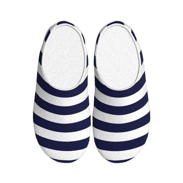 Picia Navy Blue And White Stripes for Women's Lamb-hug Comfy Fleece ...