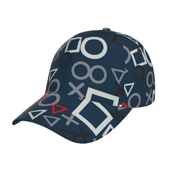 Picia Navy Blue Geometric pattern Trucker Low Profile Hat Men Women Baseball Cap Dad Hat Adjustable Unconstructed Plain Cap
