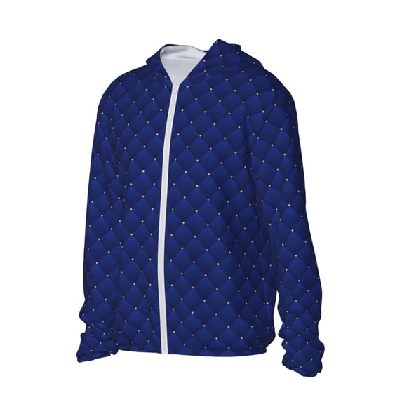 Picia Navy Blue Women's Men's UPF 50+ Sun Protection Hoodie Shirt Long Sleeve SPF Fishing Outdoor UV Hiking Lightweight Shirts-3X-Large