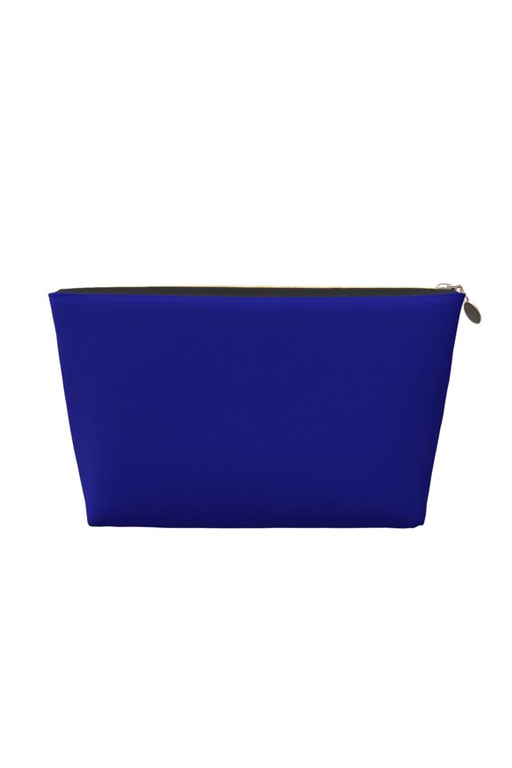 Navy Printed Leather Travel Toiletry Bag,Cosmetic Organizer, Makeup Travel Bag, Durable Travel Pouch, Compact Toiletry Bag, Travel Accessories