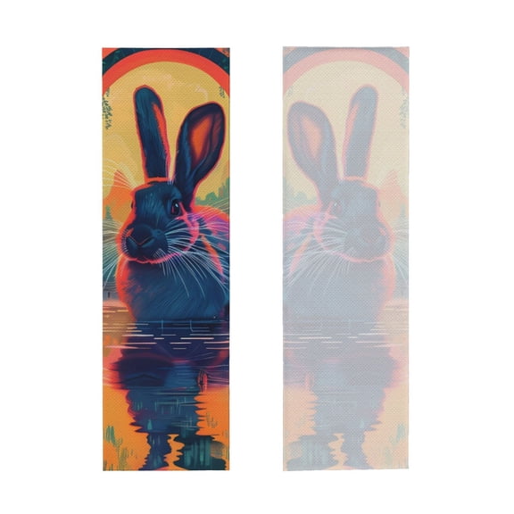 Picia Neon Rabbit In Archway Pattern Cooling Towels (40"x12") Cool Towel, Cold Towel, Microfiber Soft Breathable Chilly Ice Towel