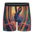 thumbnail image 1 of Picia Neon Rabbit In Archway Pattern Men's Athletic Long Leg Briefs , Performance Stretch Underwear，Moisture-Wicking, 1 of 7