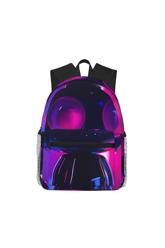 Neon Toy Cat Reflections Large Capacity Backpack Classic Style Backpack Casual Backpack Water-Resistant School Work Travel Outdoor Backpack