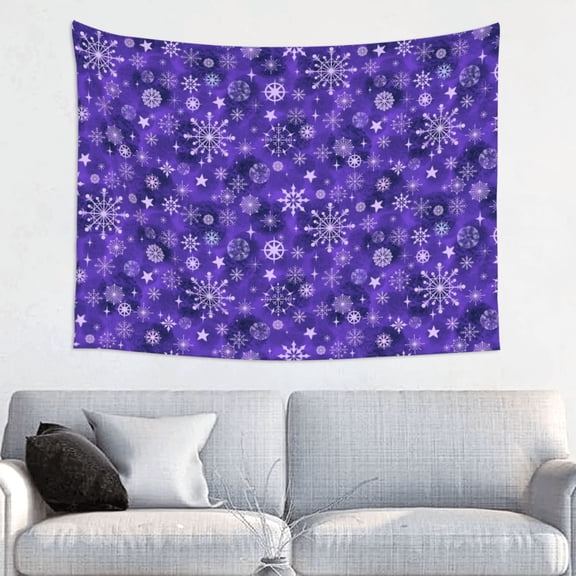 Picia New Year Snowflakes Pattern Tapestry-Tapestries for Bedroom Living Room Dorm(29x37")