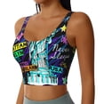 thumbnail image 1 of Picia New York City Sports Bra for Women,Padded Strappy Sports Bras Medium Support Yoga Bra with Removable Cups,Running Yoga Bra-XX-Large, 1 of 9