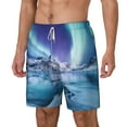 thumbnail image 1 of Picia Night At Lake Aurora 1 pattern Mens Swim Trunks with Compression Liner Stretch Beach Shorts Quick Dry with Zipper Pockets No-Chafing Board Shorts-XX-Large, 1 of 9