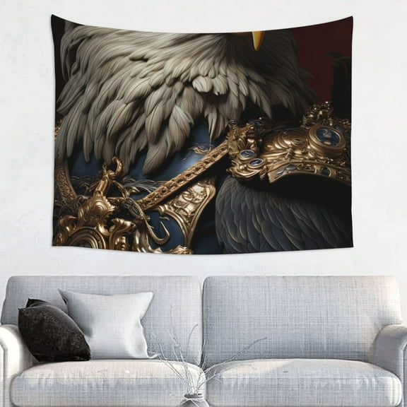 Picia Noble Style Bald Eagle Pattern Tapestry-Tapestries for Bedroom Living Room Dorm(29x37")