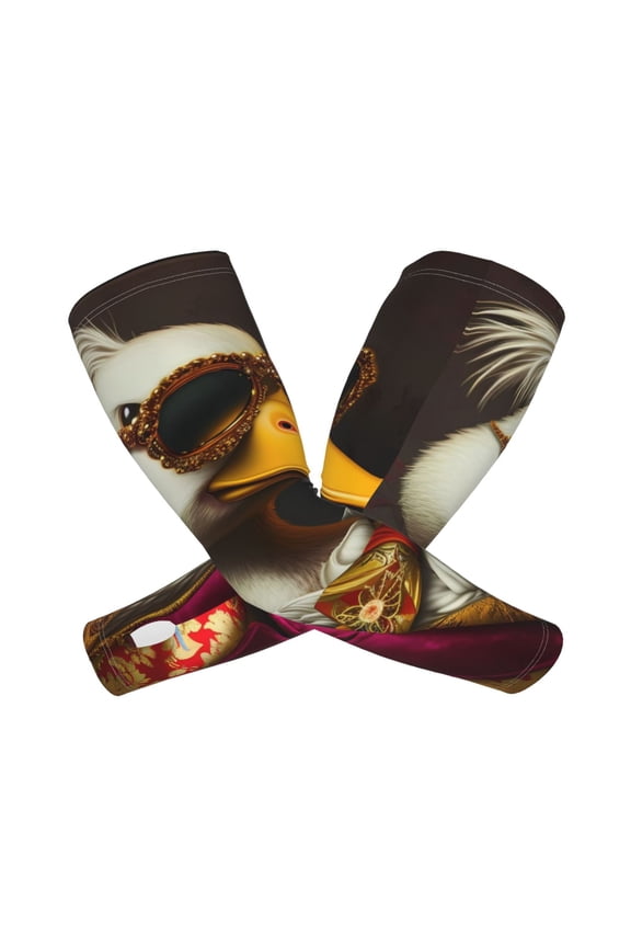 Noble Style Duck Arm Sleeves for Men and Women - Tattoo Cover Up UPF 50+ Cooling Sports Sleeve for Basketball Golf Football-One Size