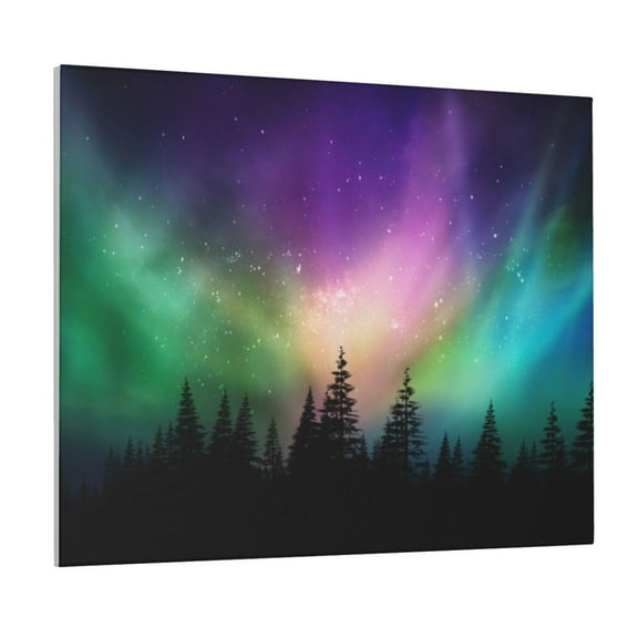Picia Northern Lights Pattern Decorative Picture – Unique Wall Art, Modern Canvas Print for Trendy Interiors (Horizontal)