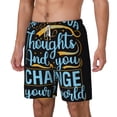 thumbnail image 1 of Picia Not All Those Who Wander Are Lost 2 pattern Mens Swim Trunks with Compression Liner Stretch Beach Shorts Quick Dry with Zipper Pockets No-Chafing Board Shorts-Medium, 1 of 9