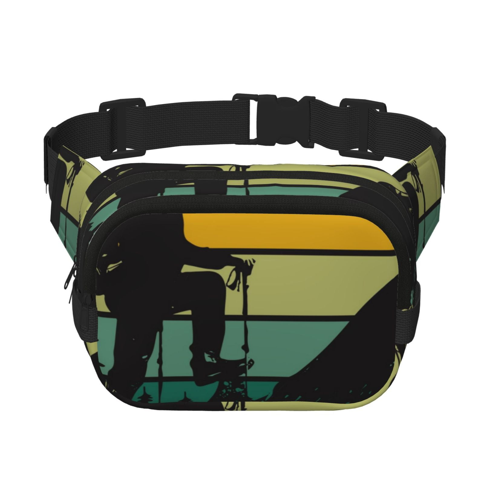 Picia Not All Who Wander Are Lost 1 Print Square Double-Layer Waist Bag Mini Adjustable Waist Belt Bag Exercise Running Travel Hiking