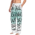 thumbnail image 1 of Picia Not All Who Wander Are Lost1 Mens Soft Woven Cotton Elastic Waistband Sleep Pajama Pant Lounge Sleep Pant With Pockets And Drawstring-XX-Large, 1 of 9