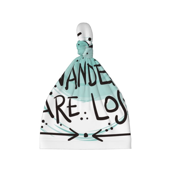 Picia Not All Who Wander Are Lost1 Printed Preemie Hats for Baby Girls Cotton Premature Knot Hats Newborn Hospital Cap Warm Knot Beanie Nicu for Preemie Girls and Boys