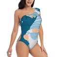 thumbnail image 1 of Picia Nurse Doctor Gnomes Pattern Women's One Piece Swimsuits,One Shoulder Swimwear Asymmetric ,Ruffle Monokinis Bathing Suits,High Waisted Flattering Bathing Suits-Large, 1 of 8
