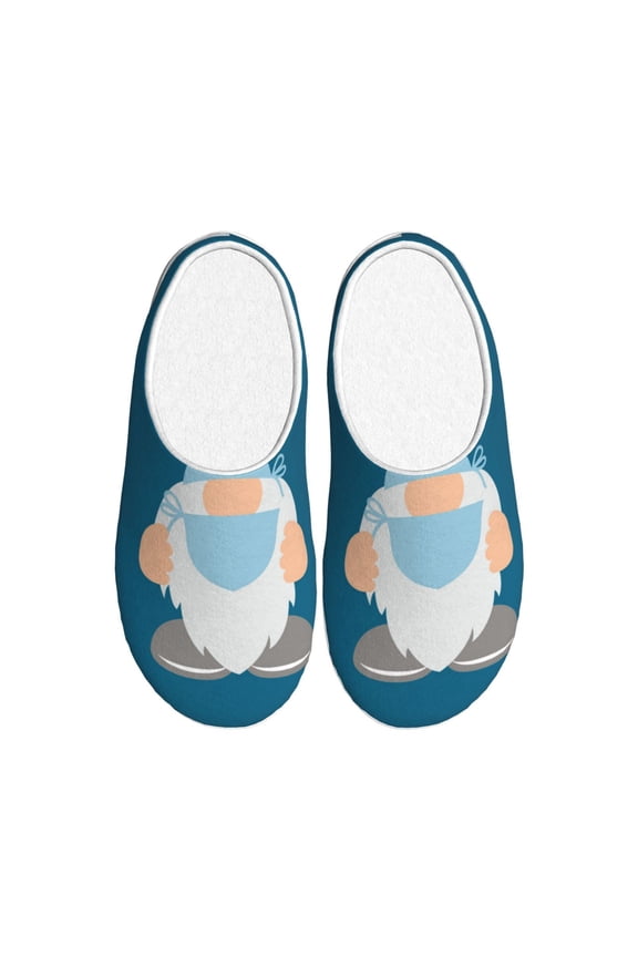 Nurse Doctor Gnomes for Women's Lamb-hug Comfy Fleece House Slippers Memory Foam, Slip-on House Shoes Indoor Outdoor-39/40