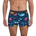 thumbnail image 1 of Picia Ocean Floor Animals Pattern Men’s Boxer Briefs – Soft & Breathable Underwear, Stretchy & Comfortable Fit, Supportive Pouch Design, Moisture-Wicking-XX-Large, 1 of 5