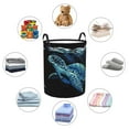 thumbnail image 1 of Picia Ocean Turtle Large Laundry Basket, Waterproof, Freestanding Laundry Hamper, Collapsible Tall Clothes Hamper with Extended Handles-Small, 1 of 8