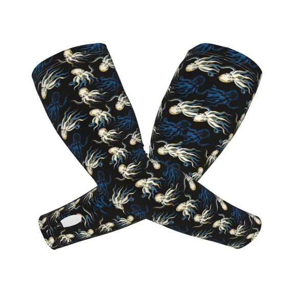 Picia Octopus 1 Arm Sleeves for Men and Women - Tattoo Cover Up UPF 50+ Cooling Sports Sleeve for Basketball Golf Football-One Size