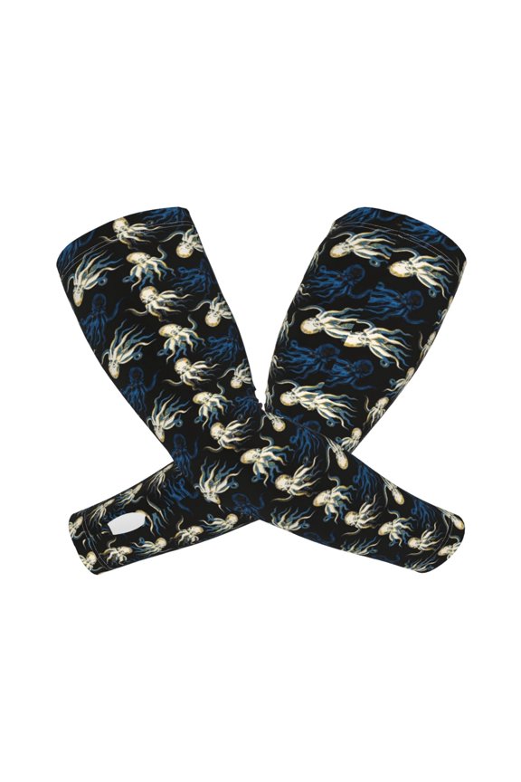 Octopus 1 Arm Sleeves for Men and Women - Tattoo Cover Up UPF 50+ Cooling Sports Sleeve for Basketball Golf Football-One Size