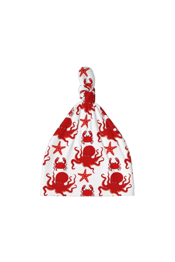 Octopus Printed Preemie Hats for Baby Girls Cotton Premature Knot Hats Newborn Hospital Cap Warm Knot Beanie Nicu for Preemie Girls and Boys