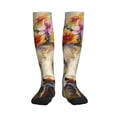 thumbnail image 1 of Picia Oil Painting Flower Cow Printed Sports Compression Socks - 15-20mmHg Graduated Compression, High-Performance Soft and Breathable Socks for Men and Women, 1 of 5