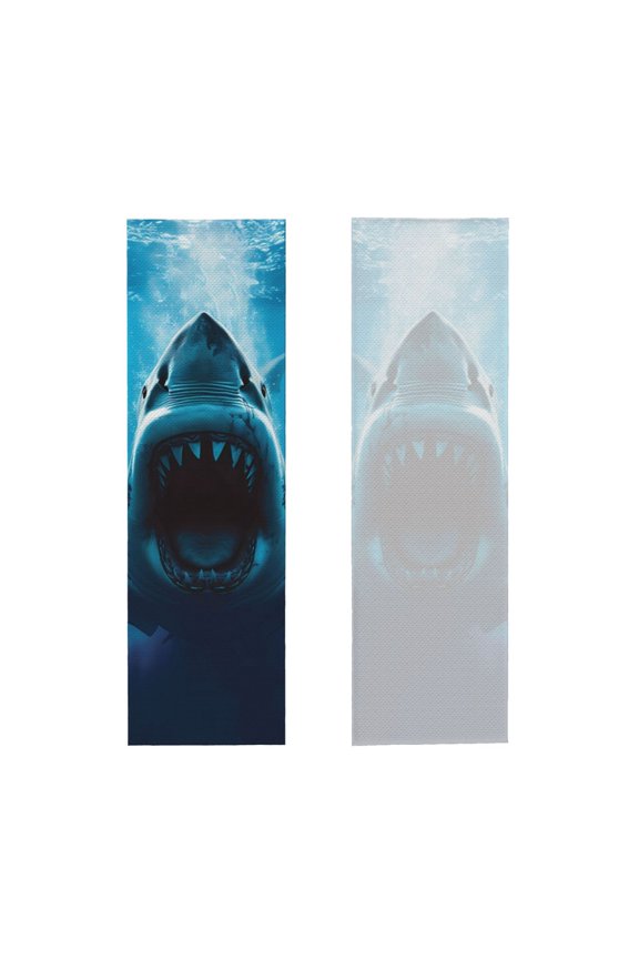 Open-Mouthed Shark Pattern Cooling Towels (40"x12") Cool Towel, Cold Towel, Microfiber Soft Breathable Chilly Ice Towel
