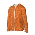 thumbnail image 1 of Picia Orange Glitter Women's Men's UPF 50+ Sun Protection Hoodie Shirt Long Sleeve SPF Fishing Outdoor UV Hiking Lightweight Shirts-3X-Large, 1 of 9