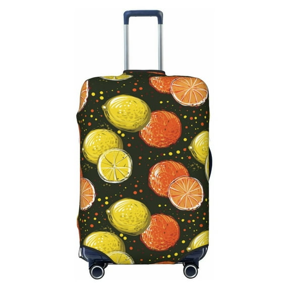 Picia Orange Lemon Luggage Protector Cover Thicken Suitcase Protector Cover Fit 18-32 Inch Luggage-Large