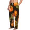 thumbnail image 1 of Picia Orange Pumpkin Mens Soft Woven Cotton Elastic Waistband Sleep Pajama Pant Lounge Sleep Pant With Pockets And Drawstring-Large, 1 of 9