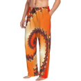 thumbnail image 1 of Picia Orange Rotating Mens Soft Woven Cotton Elastic Waistband Sleep Pajama Pant Lounge Sleep Pant With Pockets And Drawstring-Small, 1 of 9