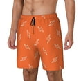 thumbnail image 1 of Picia Orange lightning Pattern Mens Swim Trunks with Compression Liner Stretch Beach Shorts Quick Dry with Zipper Pockets No-Chafing Board Shorts-Large, 1 of 6