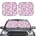 thumbnail image 1 of Picia Orchids Flowers 2 Piece Car Windshield Sun Shade Foldable | Foldable Sun Shield for Front Window Blocks UV Rays and Keeps Your Vehicle Cool-Large, 1 of 7