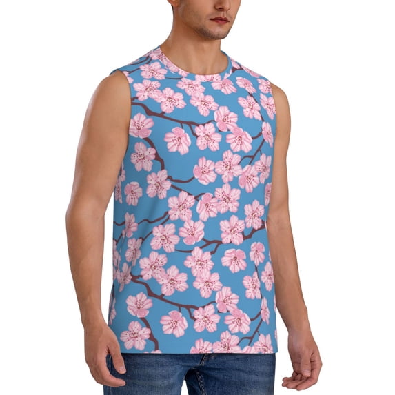 Picia Orchids Flowers mens Cotton Tank Undershirts , Moisture-wicking Ribbed Tanks, Lightweight Cotton Tank Undershirts-XX-Large