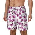 thumbnail image 1 of Picia Orchids Flowers pattern Mens Swim Trunks with Compression Liner Stretch Beach Shorts Quick Dry with Zipper Pockets No-Chafing Board Shorts-Medium, 1 of 9