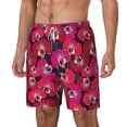 thumbnail image 1 of Picia Orchids Flowers pattern Mens Swim Trunks with Compression Liner Stretch Beach Shorts Quick Dry with Zipper Pockets No-Chafing Board Shorts-Small, 1 of 9