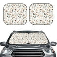 thumbnail image 1 of Picia Outdoor Living 2 Piece Car Windshield Sun Shade Foldable | Foldable Sun Shield for Front Window Blocks UV Rays and Keeps Your Vehicle Cool-Small, 1 of 7