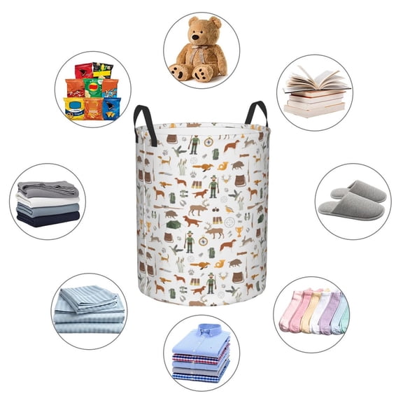 Picia Outdoor Living Large Laundry Basket, Waterproof, Freestanding Laundry Hamper, Collapsible Tall Clothes Hamper with Extended Handles-Small