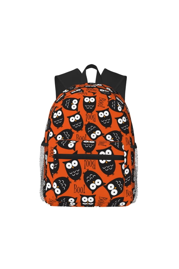 Owls And Boo Large Capacity Backpack Classic Style Backpack Casual Backpack Water-Resistant School Work Travel Outdoor Backpack