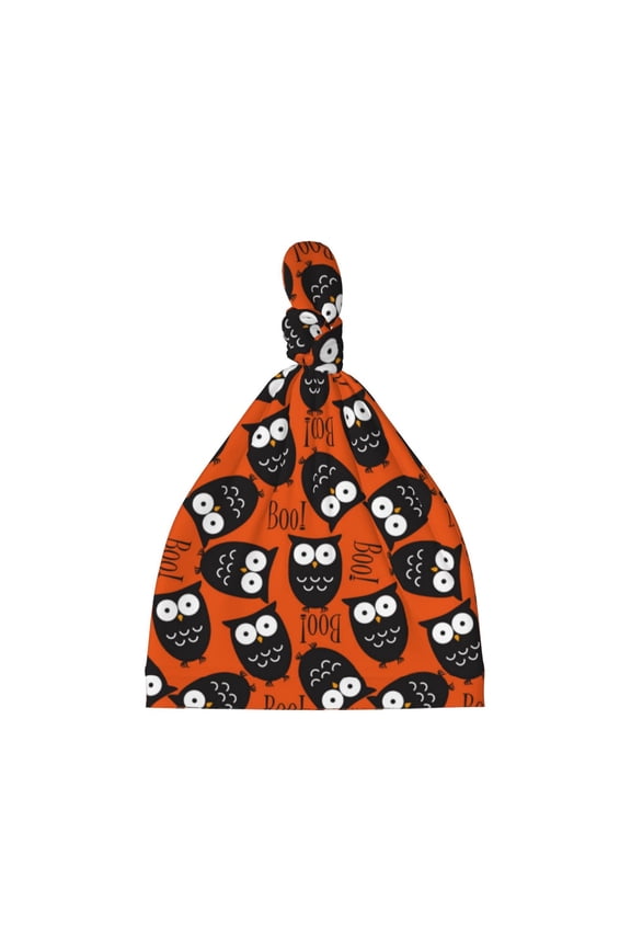 Owls And Boo Printed Preemie Hats for Baby Girls Cotton Premature Knot Hats Newborn Hospital Cap Warm Knot Beanie Nicu for Preemie Girls and Boys