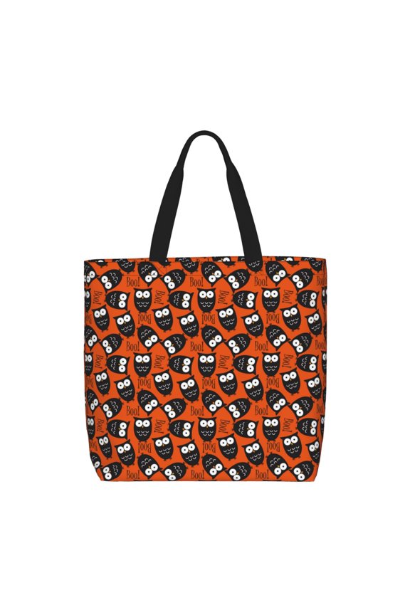 Owls And Boo for Tote Bag for Women with Zipper, Gym Tote with Compartments, Laptop Work Tote Nurse Dance Yoga Bag for Sport, Travel