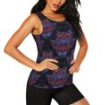 thumbnail image 1 of Picia Paisley And Owls Pattern Women's Workout Tank Top,Breathable Activewear,Slim Fit Athletic Top,Versatile Workout Moisture-wicking top-Medium, 1 of 9