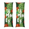 thumbnail image 1 of Picia Palm Leaves And Tropical Flowers Body Pillow Cover - Super Soft Microfiber 20x54 Body Pillow Case - Envelope Closure, Wrinkle, Stain Resistant Body Pillow Cover,Elegant Bedding, 1 of 8